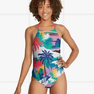 Speedo Tropical Print One Piece Swimsuit - Multicolor